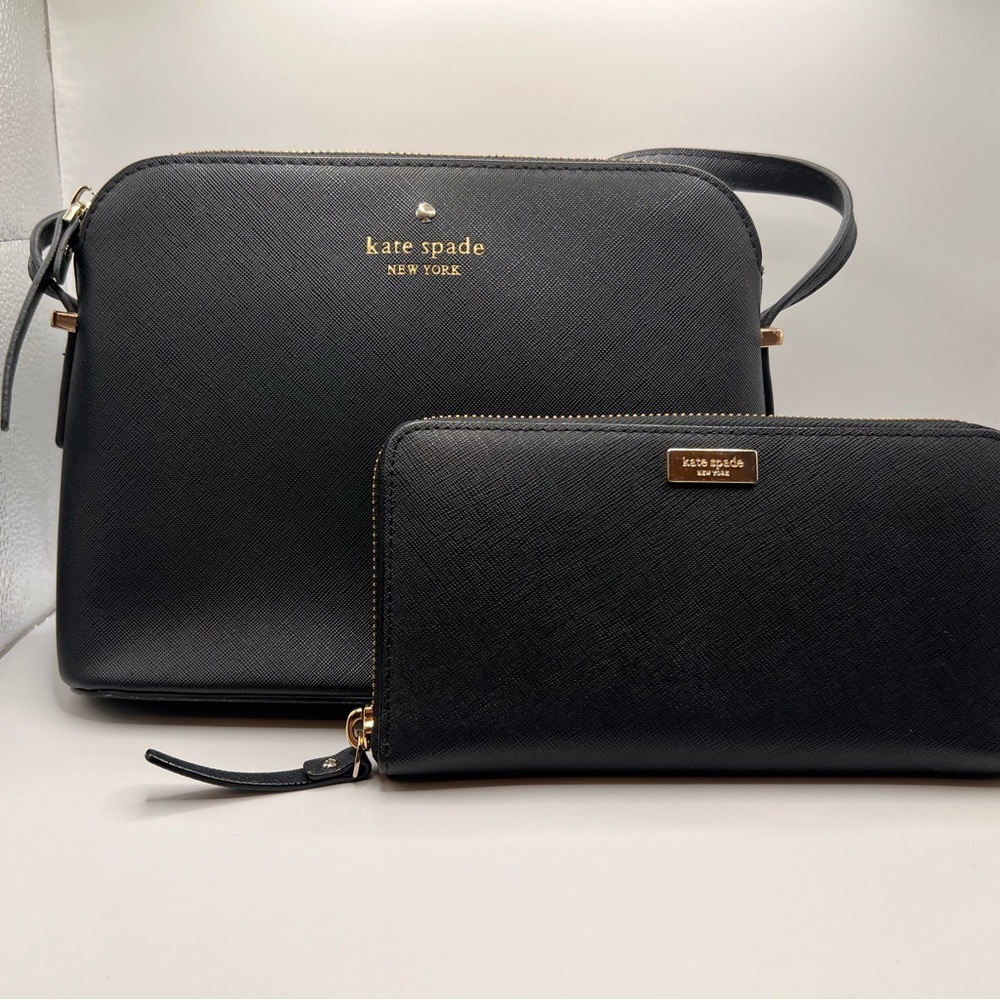 Kate Spade Black Crossbody Bag and Wallet Duo